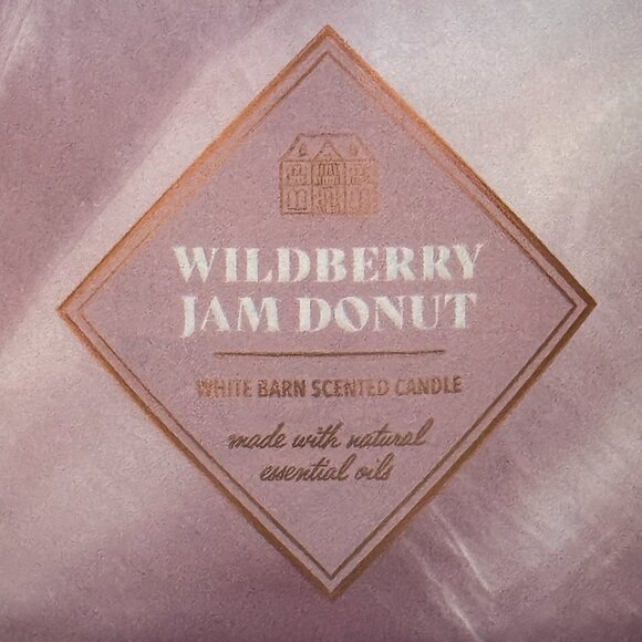 BBW Wildberry Jam Donut White Barn Bath & Body Works 3 Wick Candle - Picture 3 of 10